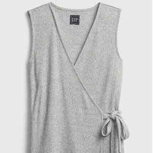 NWT GAP Softspun Sleeveless Wrap-Front Top